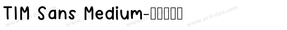 TIM Sans Medium字体转换